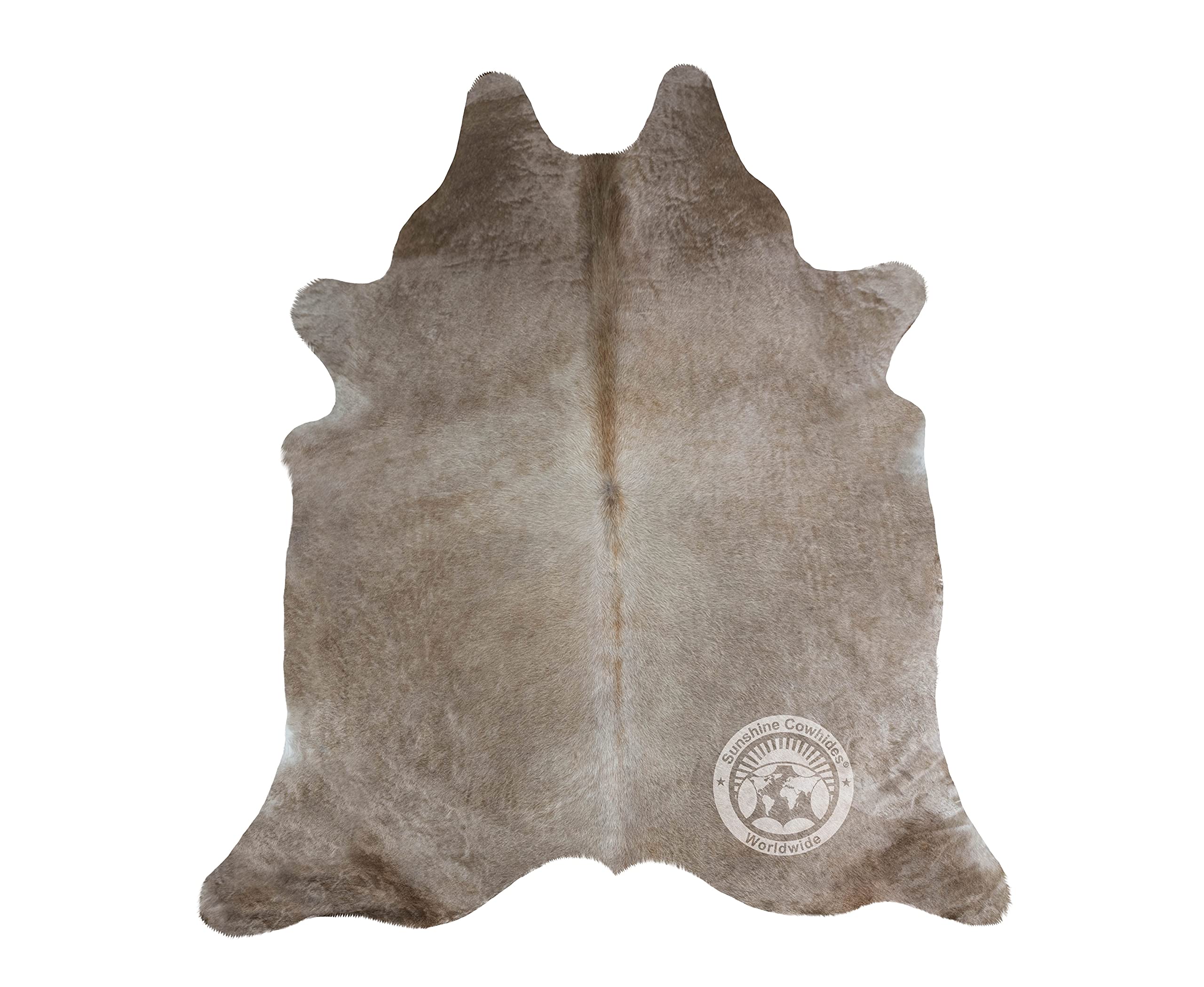Sunshine Cowhides 100% Genuine Taupe Cowhide Rug - Modern Style Animal Skin Rug