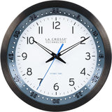 404-54667-INT 10-Inch Atomic Chapter Ring Stainless Steel Analog Clock