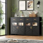 Buffet Cabinet with Storage, 55.1" Large Sideboard Buffet Cabinet, Farmhouse Sideboard