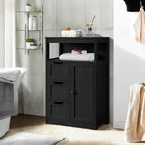 Bathroom Floor Cabinet, Free Standing Wooden Storage Organizer Multiple Tiers Storage