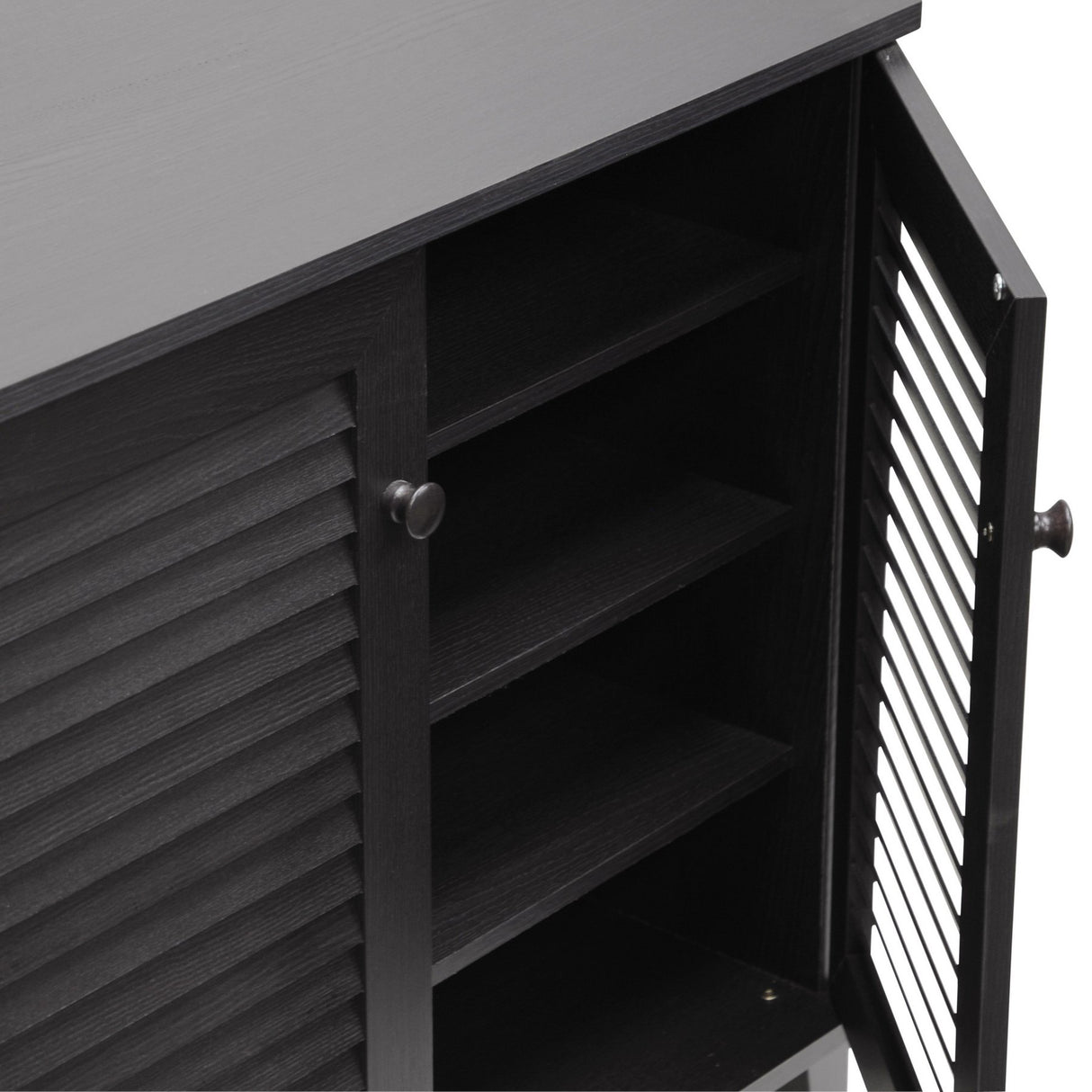 FP-01LV-Espresso Studio Coolidge Shoe-Storage Cabinet, Espresso 14.5Lx29.625Wx27.5
