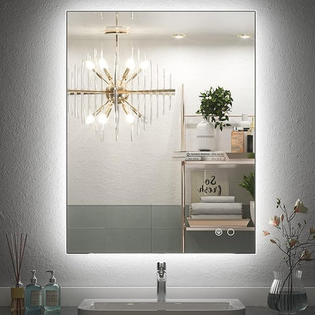 Backlit LED Mirror 42 x 36 Inch Lighted Bathroom Mirror with UL Listed LED Driver,