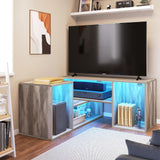 DIY TV Stand w/LED Strip, Modern Deformable Entertainment Center