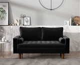 Womble Velvet Upholstered Living Room Diamond Tufted Chesterfield with Gleaming