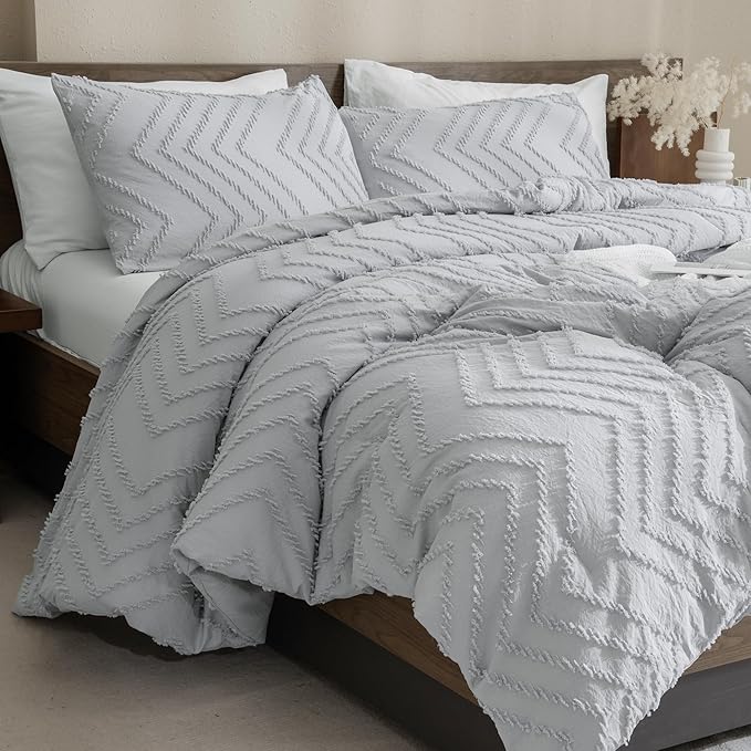 White Comforter King Size, Boho Soft Fluffy Warm Lightweight Bedding Comforter