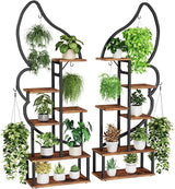 6 Tier Plant Stand Indoor Butterfly-Shaped, Tall Metal Plant Stand