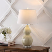 Thatcher 28.25" Ceramic LED Table Lamp Contemporary Transitional Bedside Desk