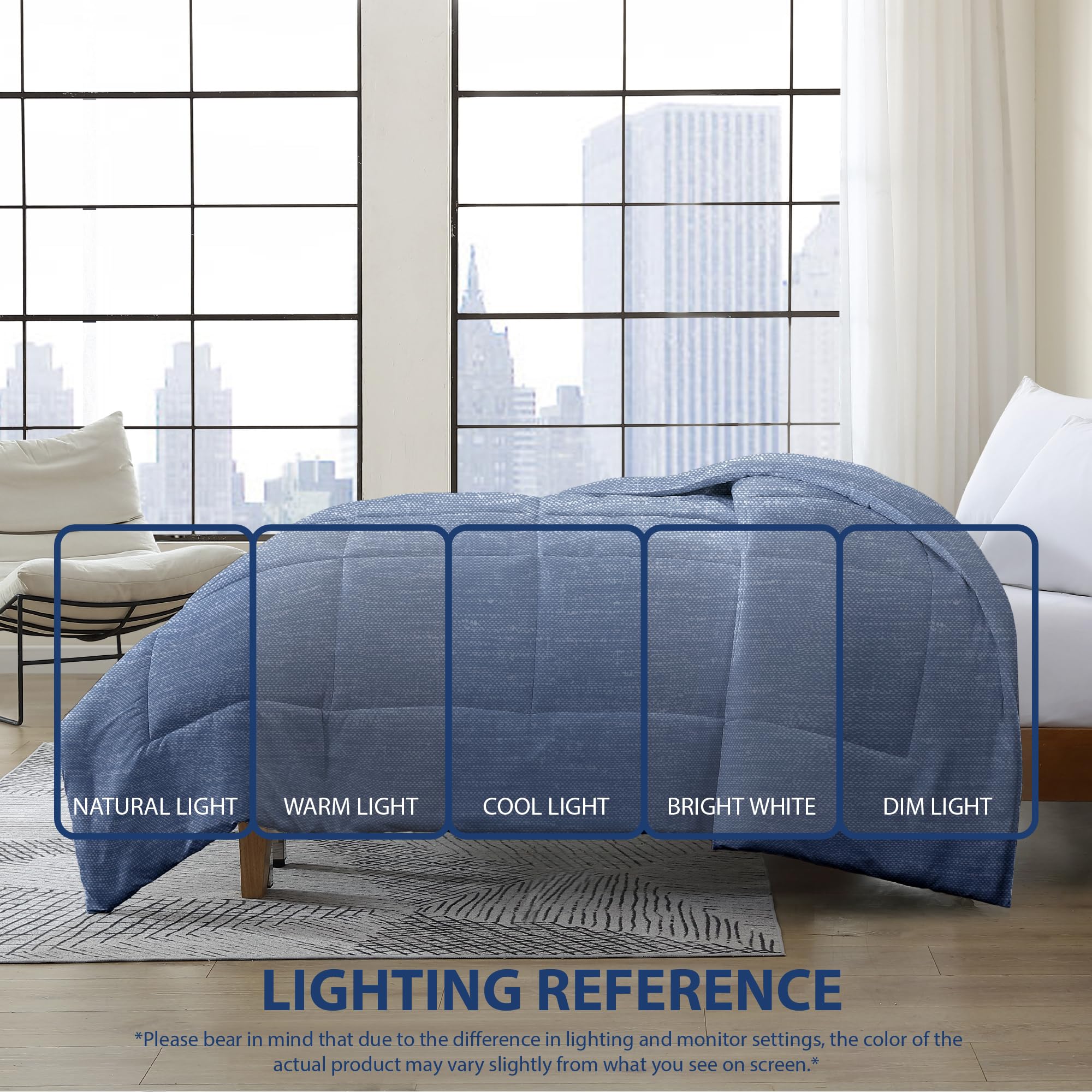 Twin Comforter - Lightweight & Extra Soft Down Alternative Bedding - All-Season Comfortable Bed