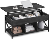 Lift Top Coffee Table, Coffee Table with Storage Shelf, Hidden Compartments and Lifting