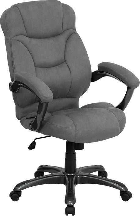 Jessie High Back Black Microfiber Contemporary Executive Swivel Ergonomic Office Chair