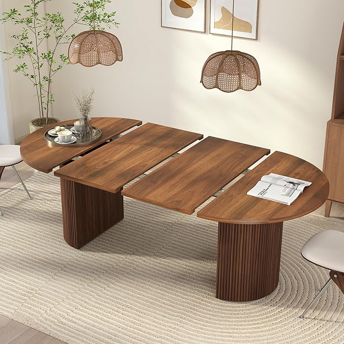 78 Inch Dining Table for 6 8 10, Modern Farmhouse Rectangular Kitchen Table, Long Dining