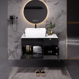 Bathroom Vanity with Sink Combo, Wall Mounted Wood Bathroom Vanity Cabinet