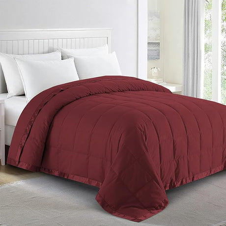 Blankets Queen Size - Soft Lightweight Down Blanket for All Seasons, Cozy Warm Luxury