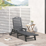 Chaise Lounge Chair, Waterproof Pool Furniture with Reclining Adjustable Backrest