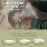 Adjustable Latex Pillow Queen, with Talalay Latex & Microfiber Fill