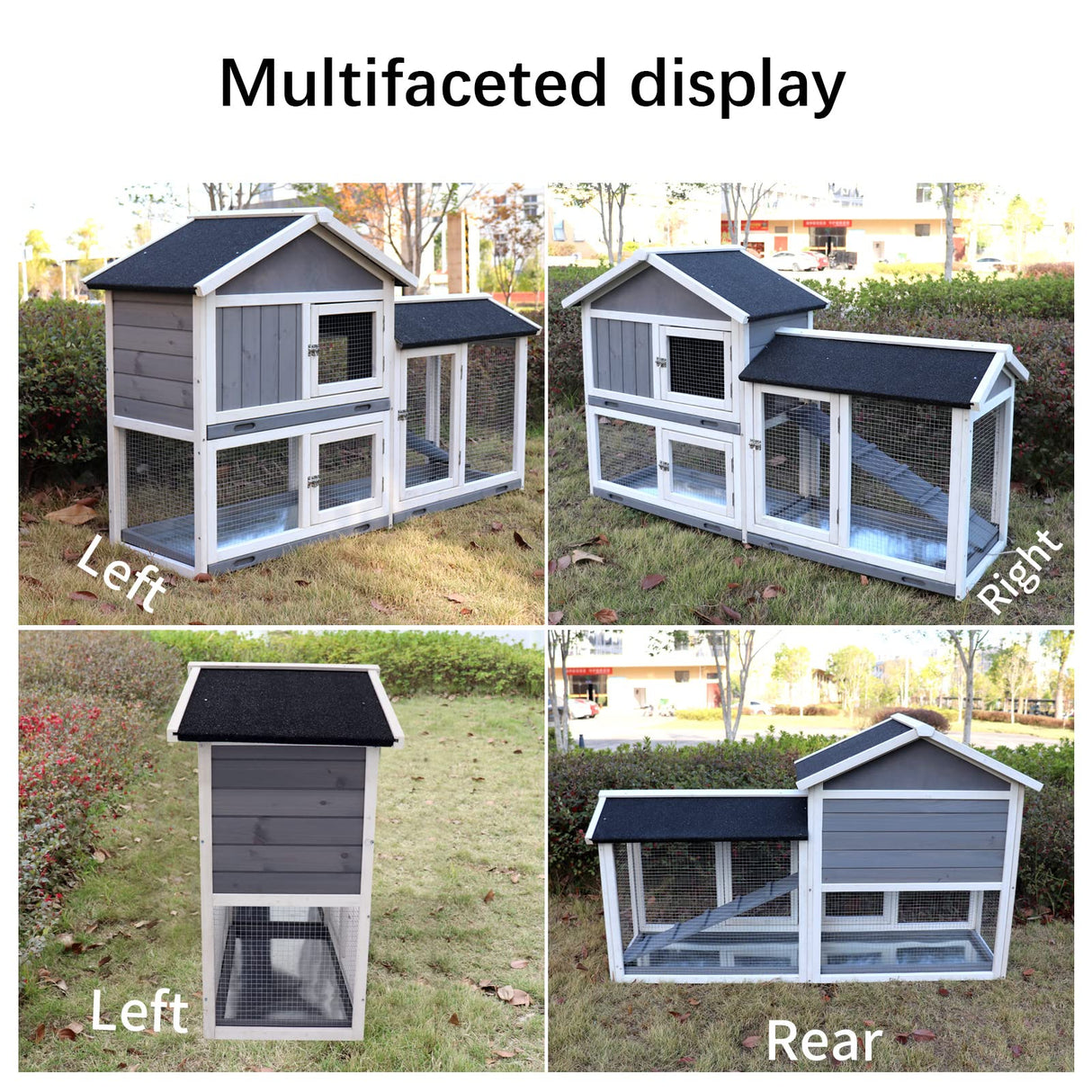 Indoor Rabbit Hutch, Bunny Cage with Run, Outdoor Rabbit Hutch, Indoor Bunny House