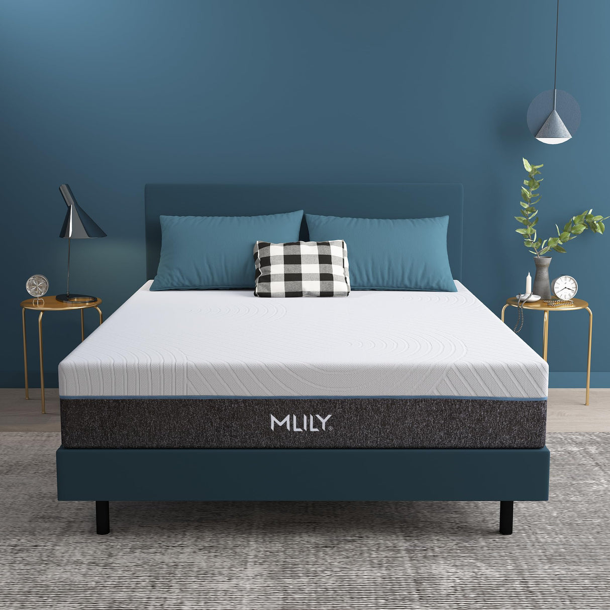 Myth Queen Memory Foam Hybrid Mattress 12.5 Inch, Gel Cooling Mattress Bed in a Box