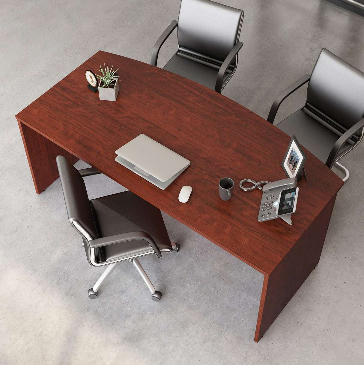 OfficeWorks by Sauder Affirm 72" Bowfront Commercial Exec Desk