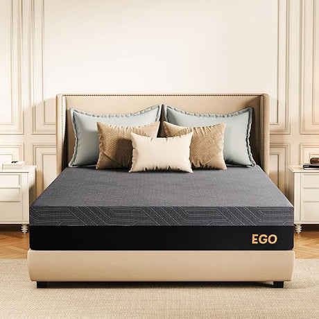 14 Inch Full Mattress, Copper Gel Memory Foam Mattress for Pain Relief