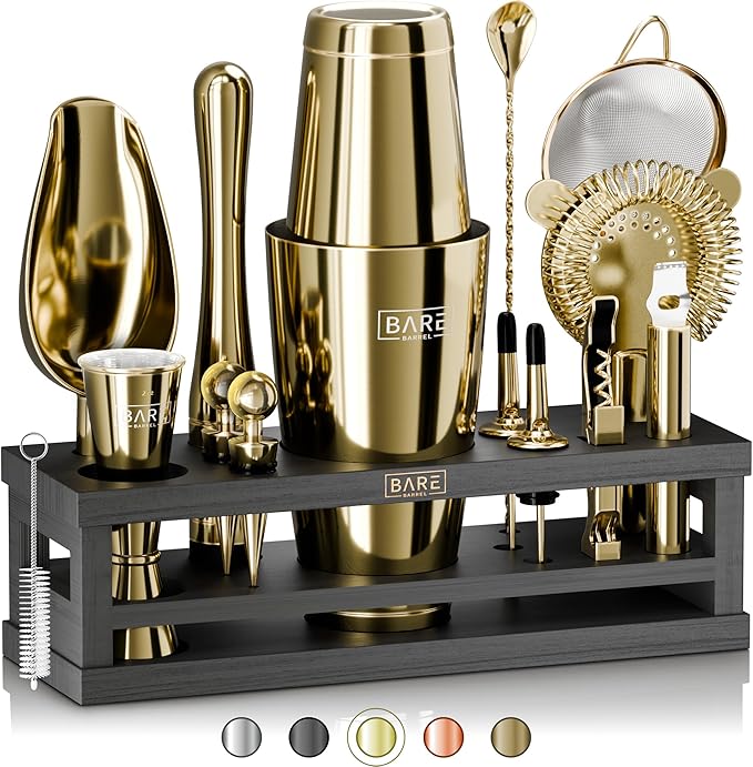 Mixology Bartender Kit Bar Set | 16-Piece Cocktail Shaker Set | Martini Barware Mixing