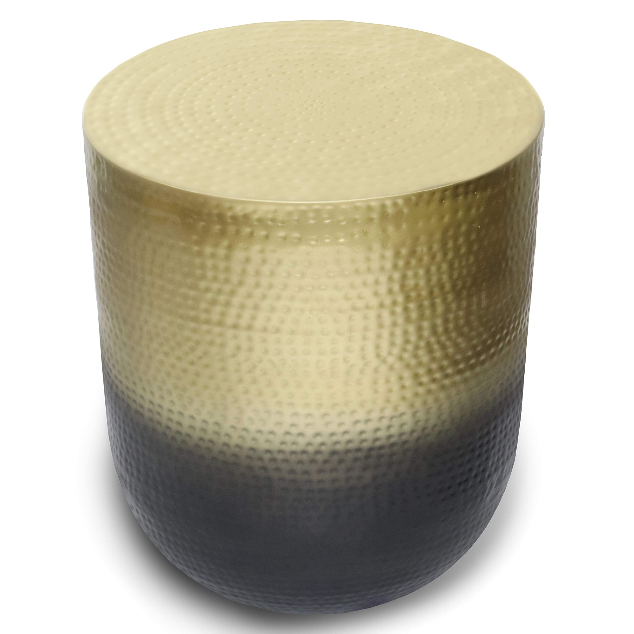 Nova Boho 19 Inch Wide Metal Side Table in Gold Ombre, Fully Assembled,