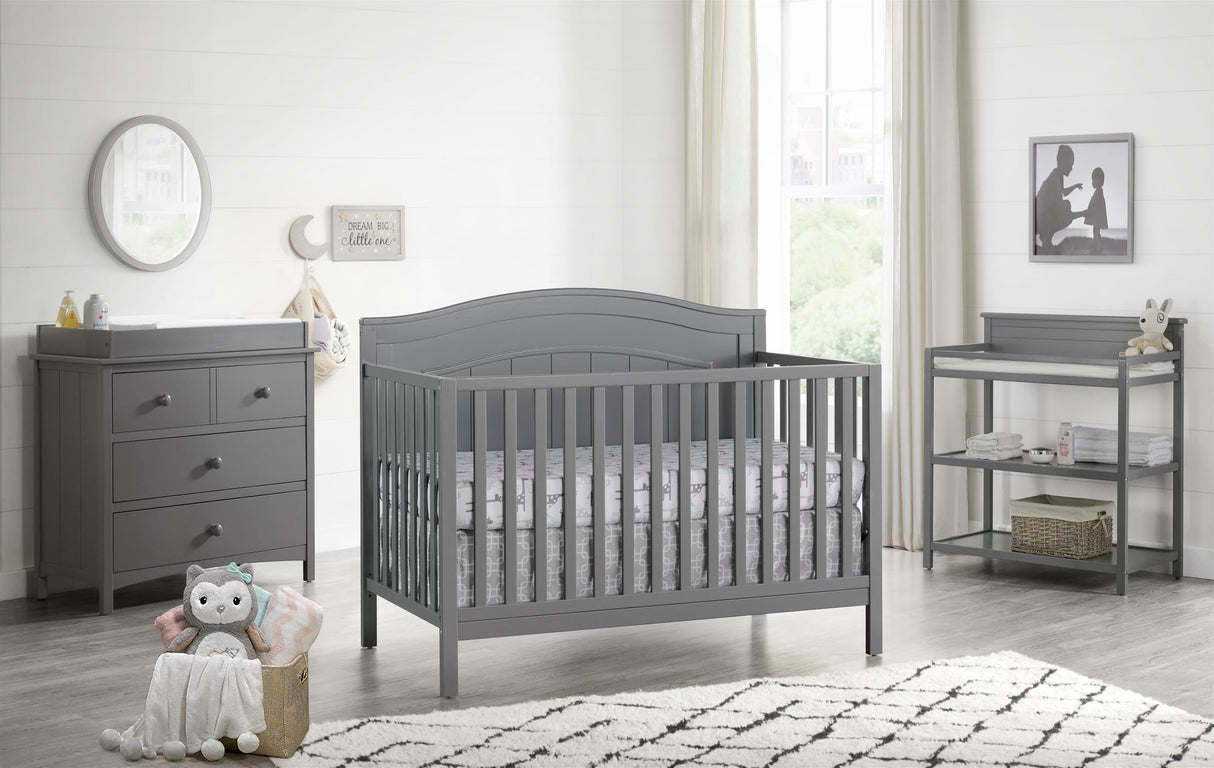 North Bay 4-in-1 Convertible Baby Crib, Dove Gray, GreenGuard Gold Certified