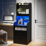 Nightstands Set of 2 with Charging Station