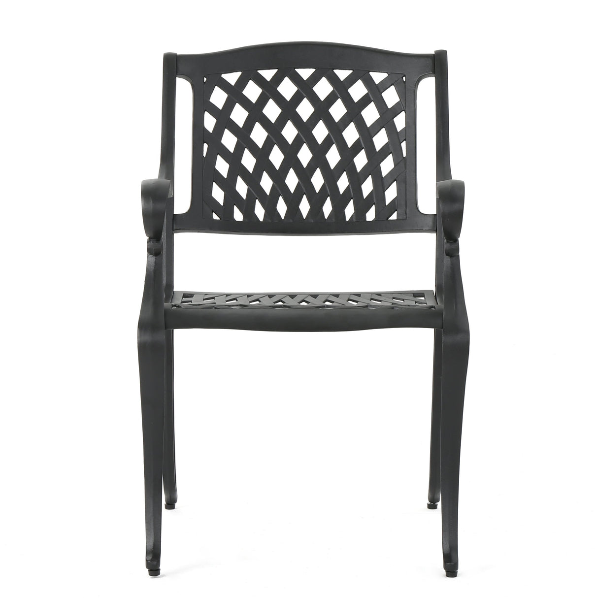 Capri Outdoor Transitional 5 Piece Cast Aluminum Dining Set