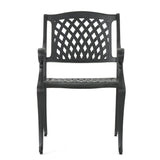 Capri Outdoor Transitional 5 Piece Cast Aluminum Dining Set