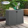 Outdoor Storage Cabinet with Pad-Lockable Doors, Freestanding Outdoor Patio Storage