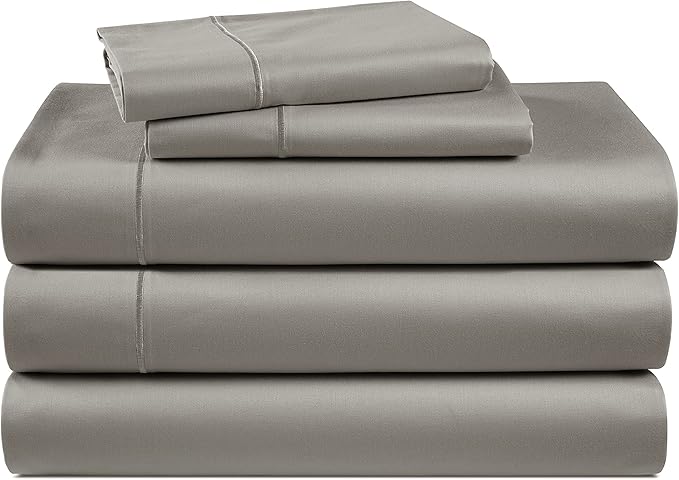 Luxury 100% Egyptian Cotton Bed Sheets - 1000 Thread Count 4-Piece Mineral King Set Bedding Sateen Weave