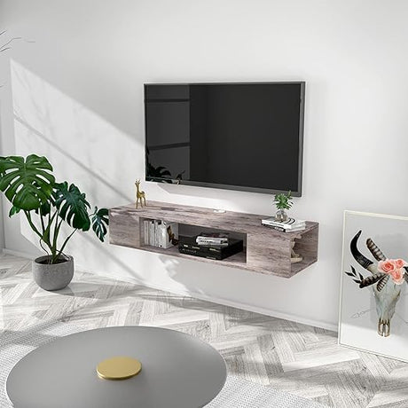 TV Stand, Wall Mounted Entertainment Center and Cabinet Shelf