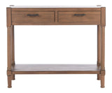 Home Collection Filbert Brown 2-Drawer Bottom Shelf Console Table