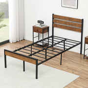 Twin Size Bed Frame Platform with Headboard and Footboard