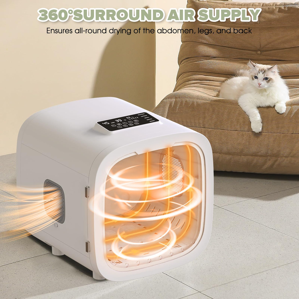 52L Automatic Pet Dryer Box - 5 Modes, Adjustable Temperature & Timer