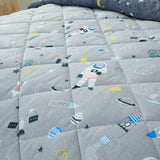 Kids Space Bedding Set Queen/Full - 100% Cotton Galaxy Comforter 3-Piece