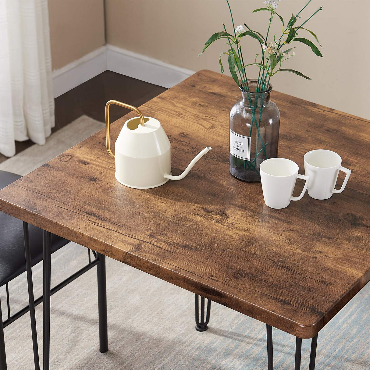 3 Piece Kitchen Room Chairs Set for Dinette, Breakfast Nook, Farmhouse, Small Space