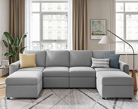 Modular Sectional Sofa, Convertible U Shaped Sofa Couch with Storage