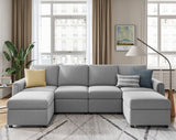 Modular Sectional Sofa, Convertible U Shaped Sofa Couch with Storage