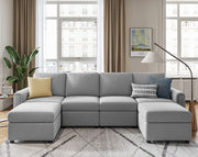Modular Sectional Sofa, Convertible U Shaped Sofa Couch