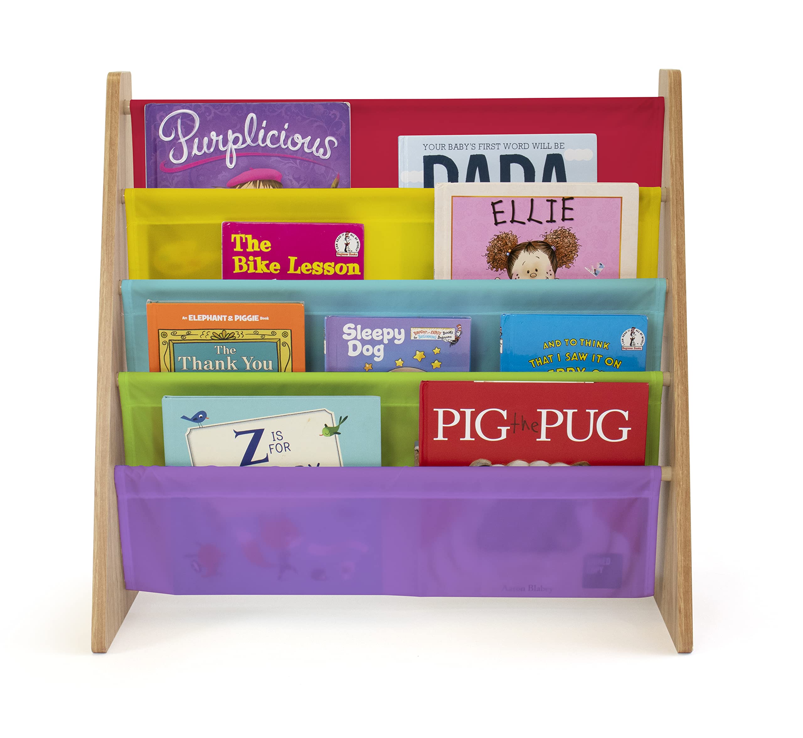 4-Tier Kids Bookshelf | Natural Wood & Storage for Toddlers & Kids