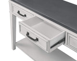 Del Mar Sofa Table, Antique White and Grey