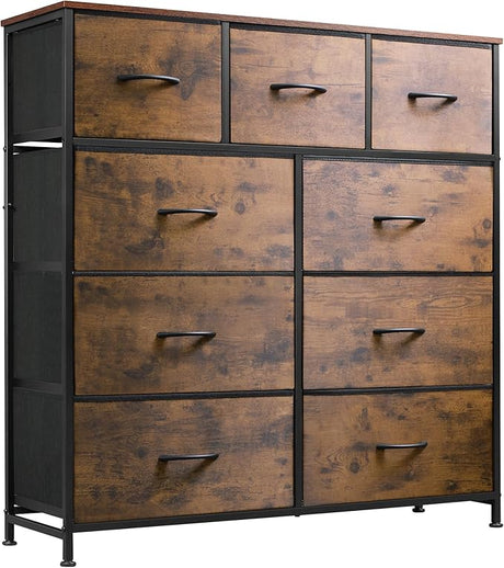 9-Drawer Dresser, Fabric Storage Tower for Bedroom, Entryway, Closet,