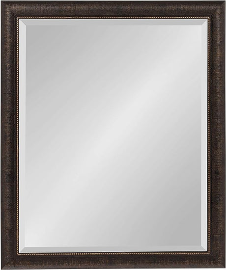 Aldridge Framed Decorative Rectangle Wall Mirror, 22 x 28, Bronze