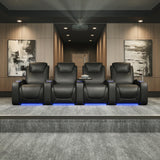 Equinox - Home Theater Seating - Living Room - Top Grain Leather - Power Recline