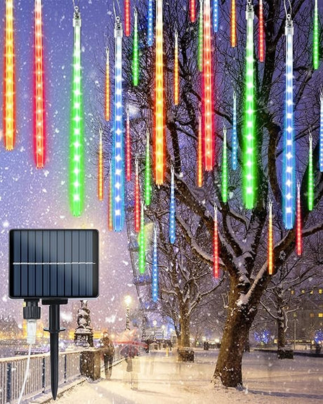 Hlloween Lights 20 Tubes 480 LED Meteor Shower Icicle Lights Raindrop Lights