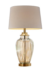 28.50" H Golden Gaze Glass Table Lamp, Beige Bronze