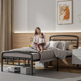 Queen Platform Bed Frame with Headboard - Heavy Duty Metal Bed Frame