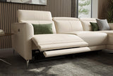 Valencia Andria Leather Reclining Sectional Sofa, 3 Seater Couch with Right Hand Chaise