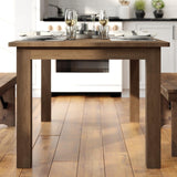 Hercules Series 60" x 38" Rectangular Rustic Solid Pine Restaurant Table